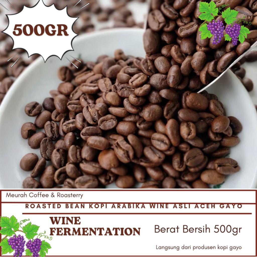Kopi Gayo Fermentation Wine Arabica Aceh Gayo Roasted Beans 500gr
