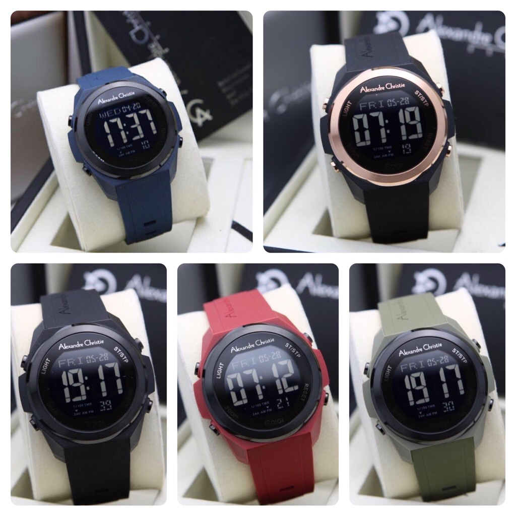 JAM TANGAN UNISEX ALEXANDRE CHRISTIE 9342MH / AC 9342 DIGITAL RUBBER [ORIGINAL]