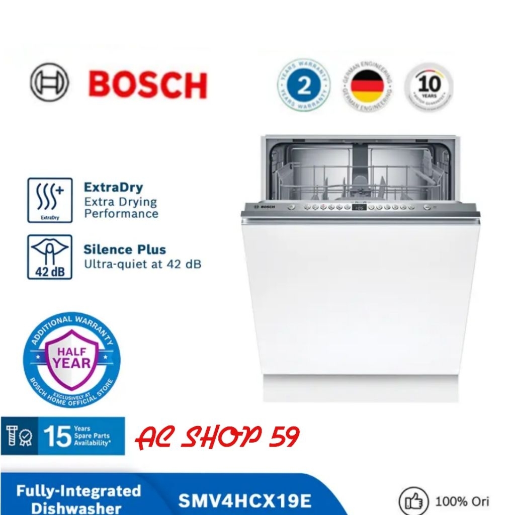 Bosch SMV4HCX19E Fully-Integrated Dishwasher Mesin Cuci Piring Built-in 60cm