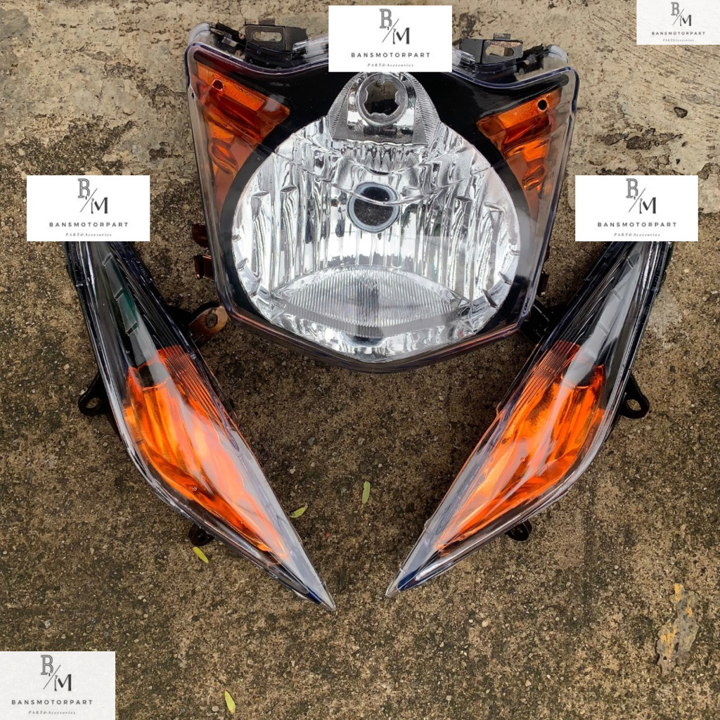 Reflektor Set Headlamp Sen beat karbu