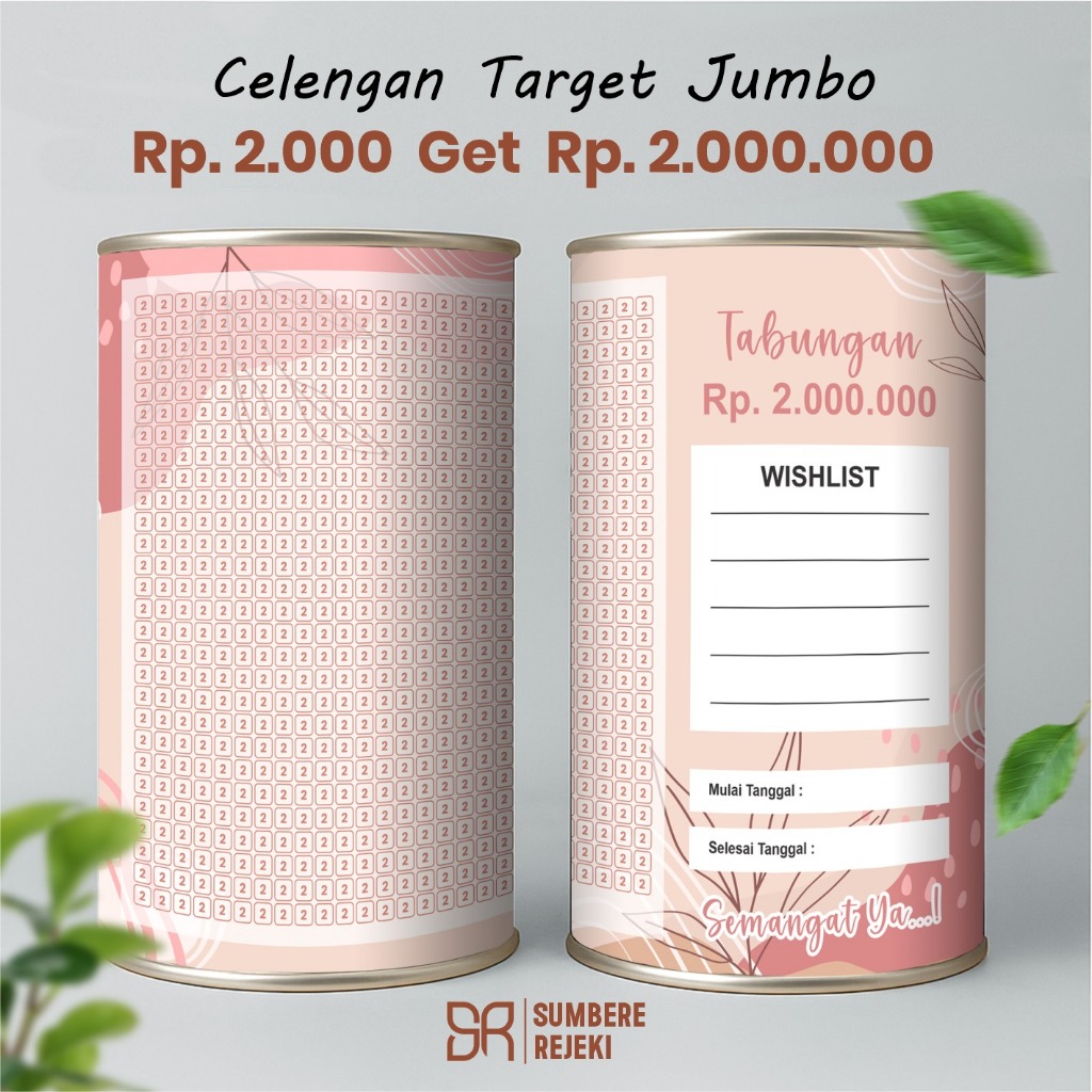 [UKURAN JUMBO] CELENGAN TARGET JUMBO VIRAL BUKA TUTUP PERMANEN BISA COD ( 2K TARGET 2 JUTA)