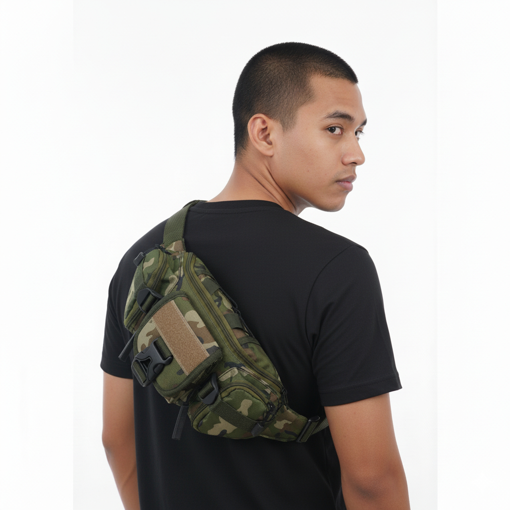 Tas Pinggang Pria Tentara Selempang Army Tactical