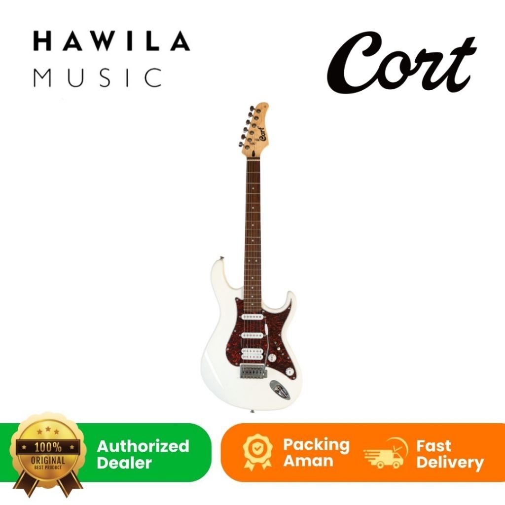 Guitar Electric Gitar Elektrik CORT G115 White - Black G115 G-115 G 115 ORIGINAL
