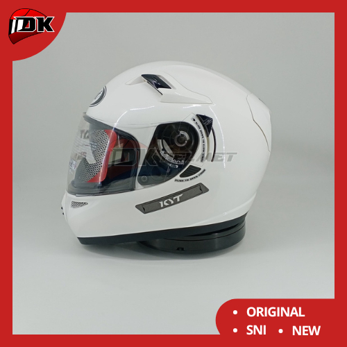 Helm Full Face KYT K2R Solid White Glossy K2 Rider Putih Polos Double Visor Ori Original