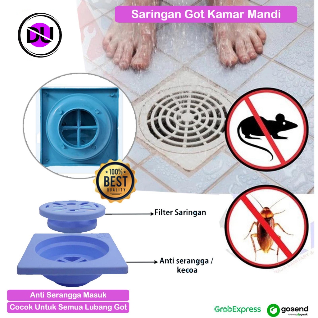 Saringan Kamar Mandi Plastik Floor Drain Plastik Tebal Murah Saringan Air WC Kamar Mandi Saringan Pl