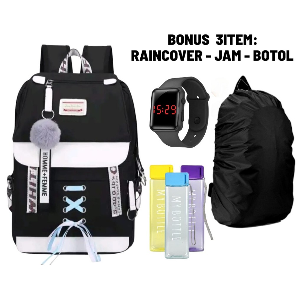 tas ransel  -  tas ransel remaja - tas sekolah wanita - tas kuliah kekinian - tas ransel mint  backp