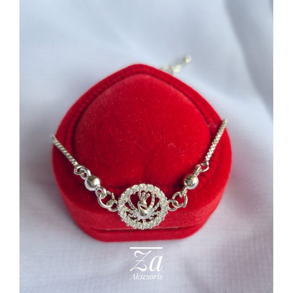 Gelang Tangan Serut Xuping Silver Lapis Emas Anak-anak/Dewasa