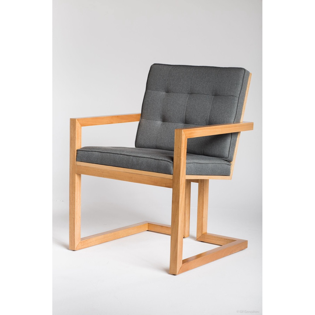 Chair Kursi ruang tamu, kursi teras, kursi, santai, Finishing+dudukan jok kain, kayu jati asli (cust