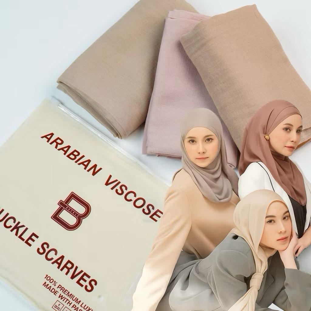 PASHMINA VISCOSE ARABIAN BUCKLE SCARVES