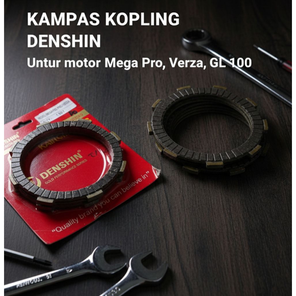 Kampas Kopling DENSHIN Mega Pro / Verza / GL 100 - GOLD Performance Series