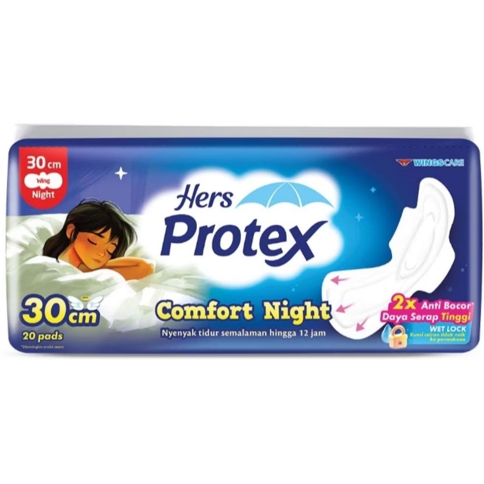 Hers Protex Pembalut Wanita Wing Malam 30 cm 20 pcs