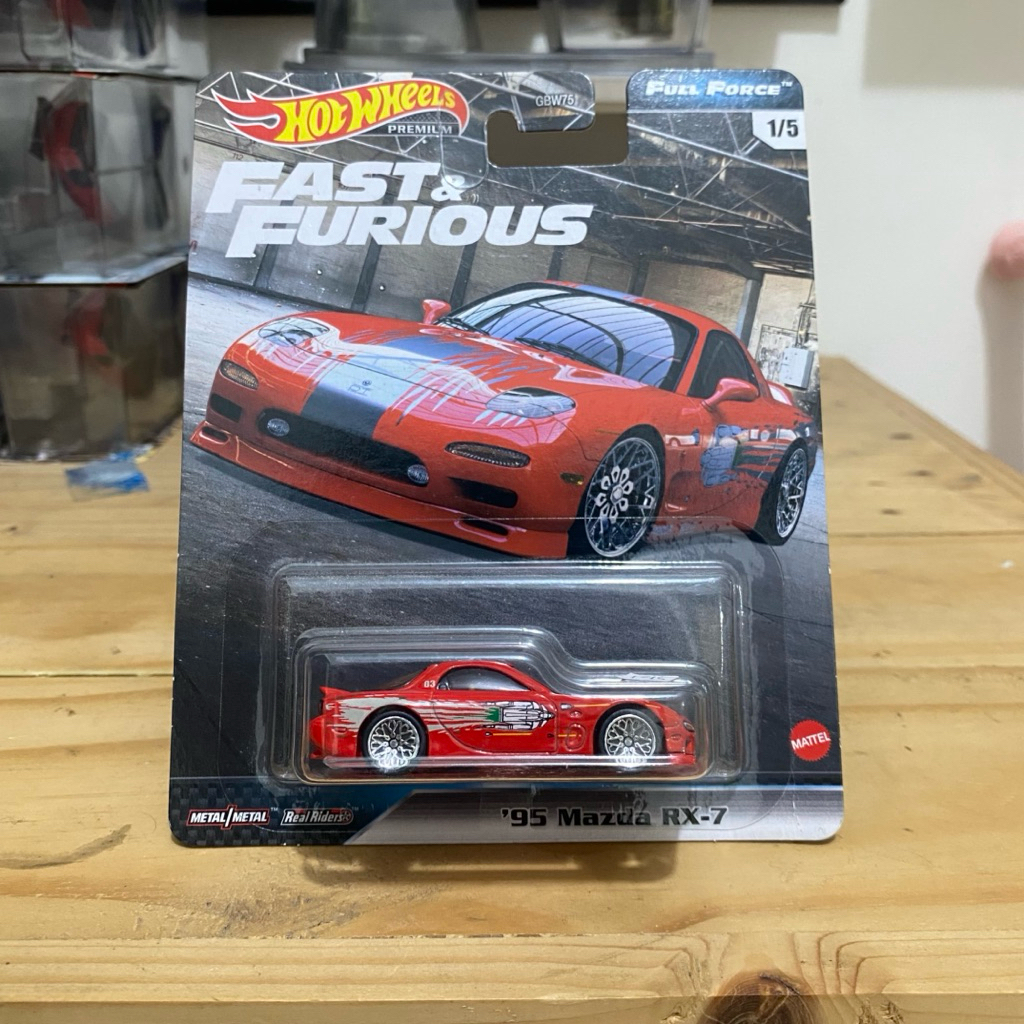 Hotwheels 95 Mazda RX - 7 Fast Furious Full Force Card Kerut