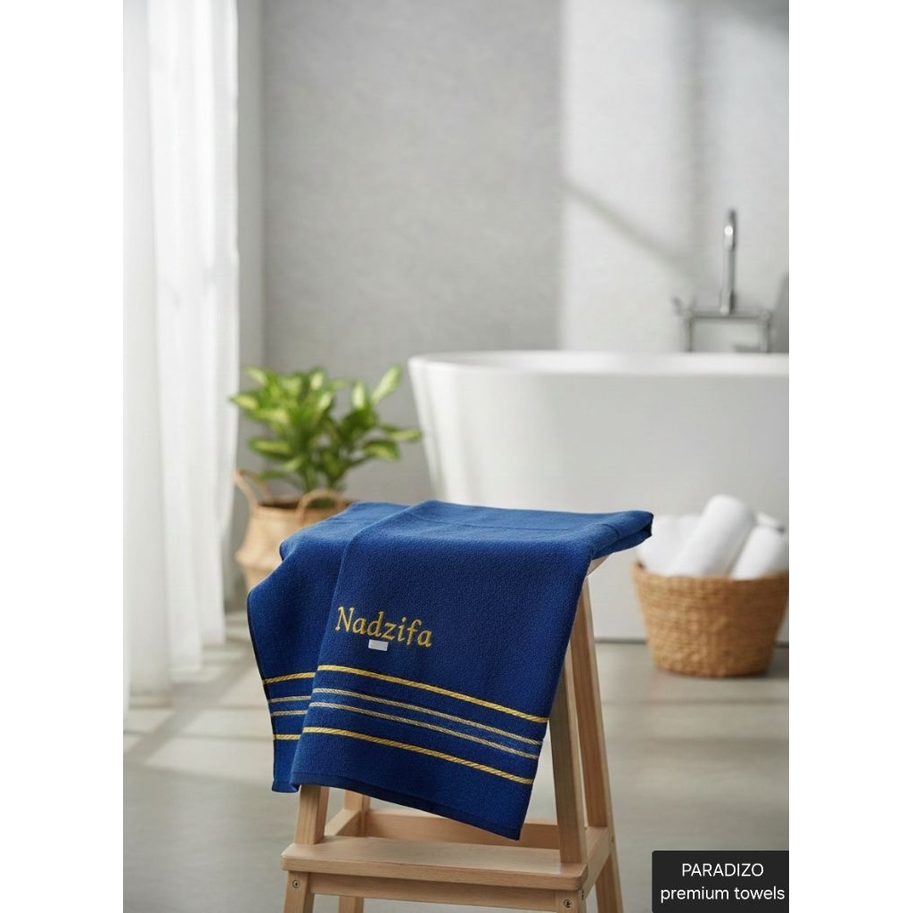 Handuk PARADIZO Bahan Maestro Deluxe Eksklusif + Custom Nama | Kado Spesial Anti Pasaran