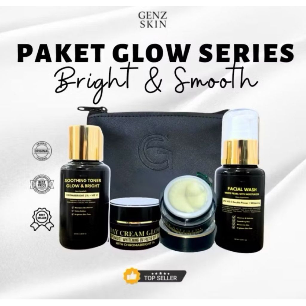 GEN Z Skin paket skincare glow series, memutihkan dan menghilangkan flek di wajajh