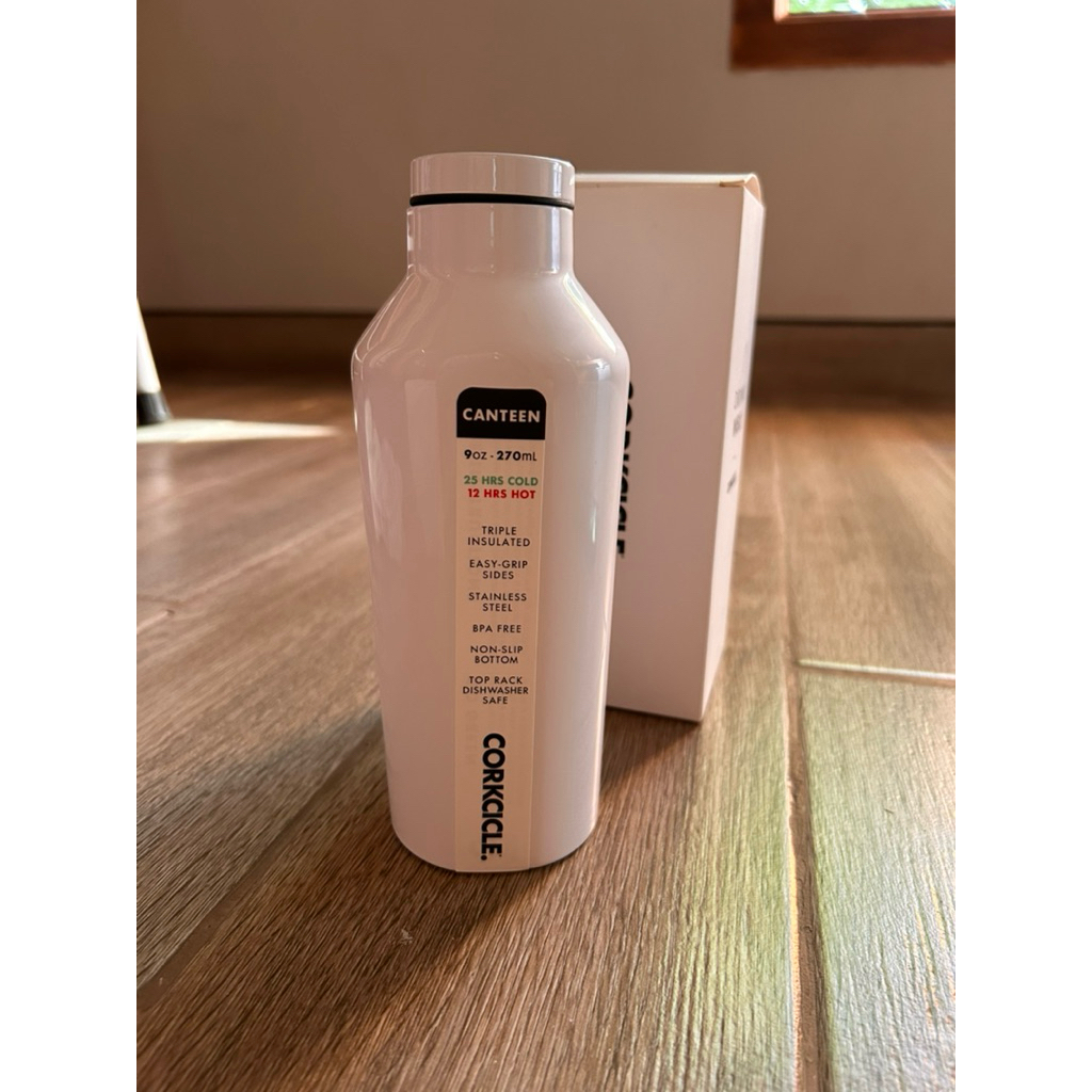 NEW ORI Corkcicle 9oz - Deep Modernist White
