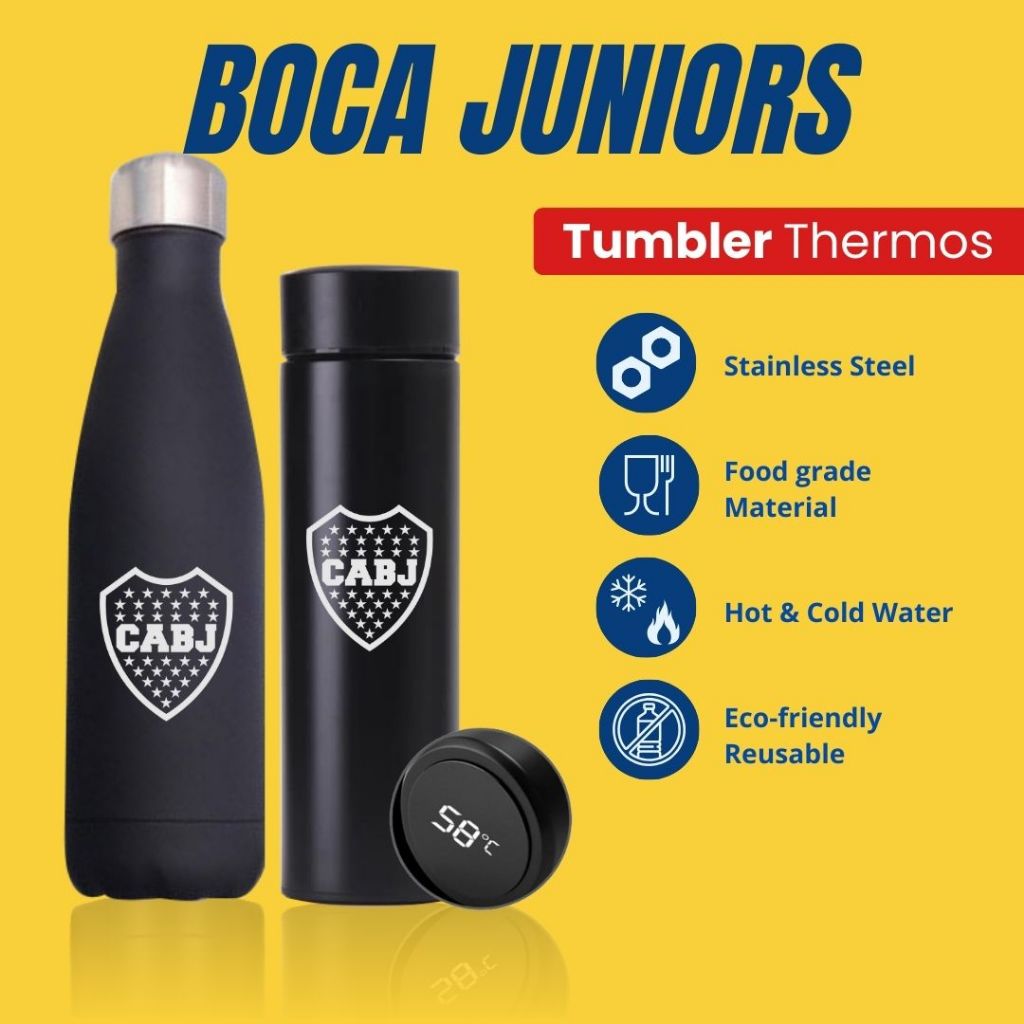 BOCA JUNIOR - TUMBLER TERMOS CUSTOM DESAIN LOGO BOCA JUNIOR