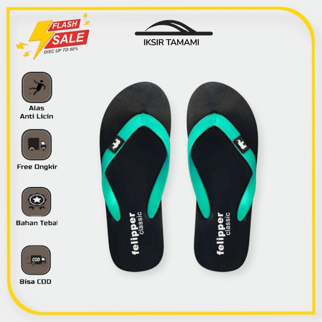 { ITM } Sandal Jepit Pria Polos Casual Terbaru Termurah Simpel Elegan Keren Viral Trend distro