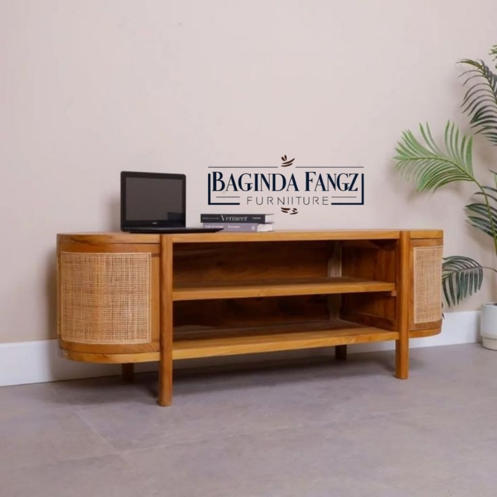 MEJA TV ROTAN/KONSOL TV/MEJA HIAS MINIMALIS