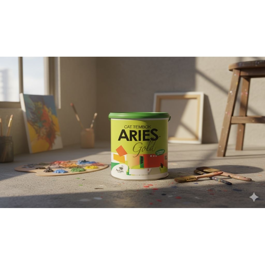Cat Tembok Aries Gold Ukuran 5kg