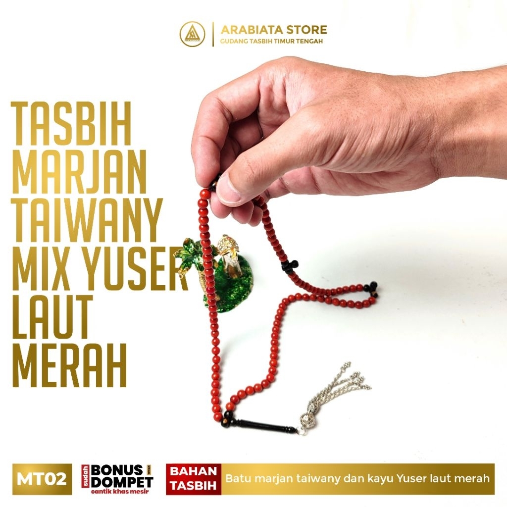 Tasbih Marjan mix Yuser Laut Merah Impor Mesir