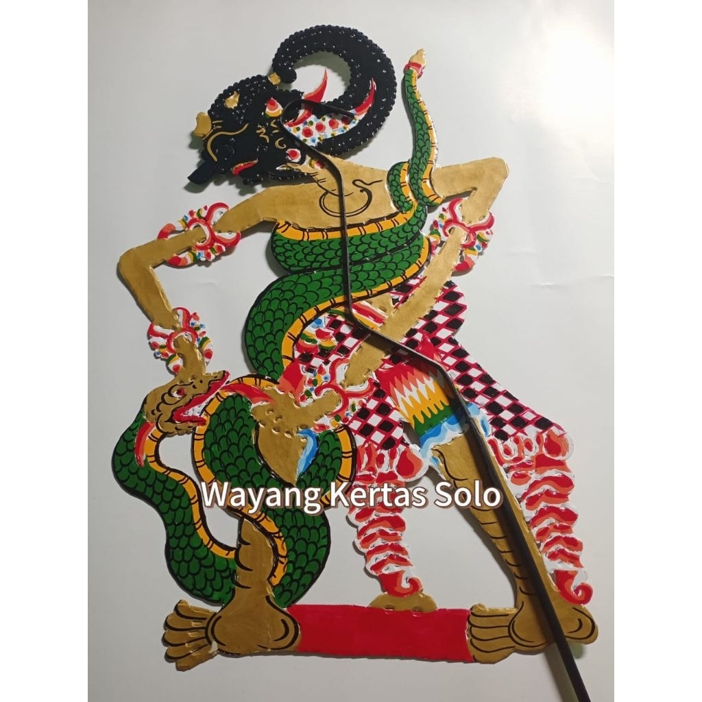 Wayang kulit kertas wayang mainan BIMO Werkudara Gubet Ulo