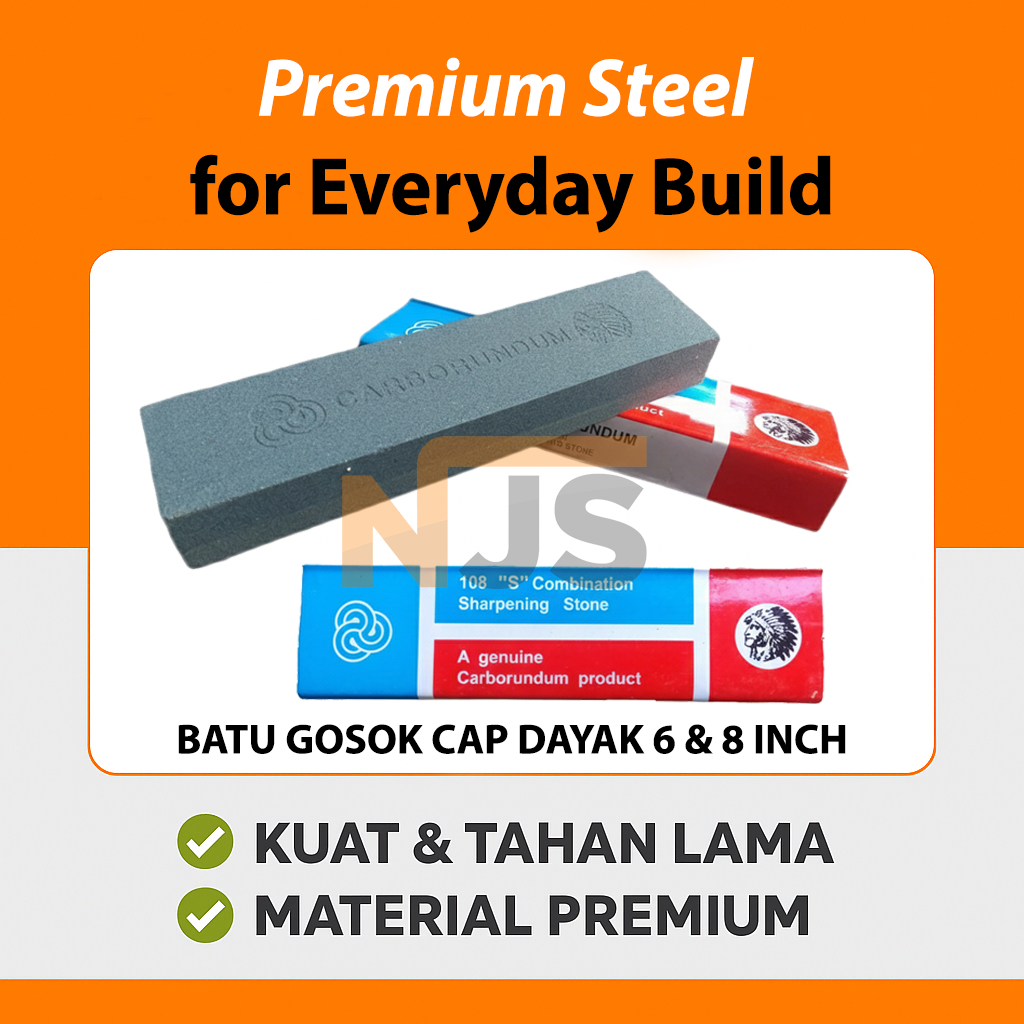 Batu Gosok Cap DAYAK / Batu Asah Cap DAYAK Ukuran 6" 8"
