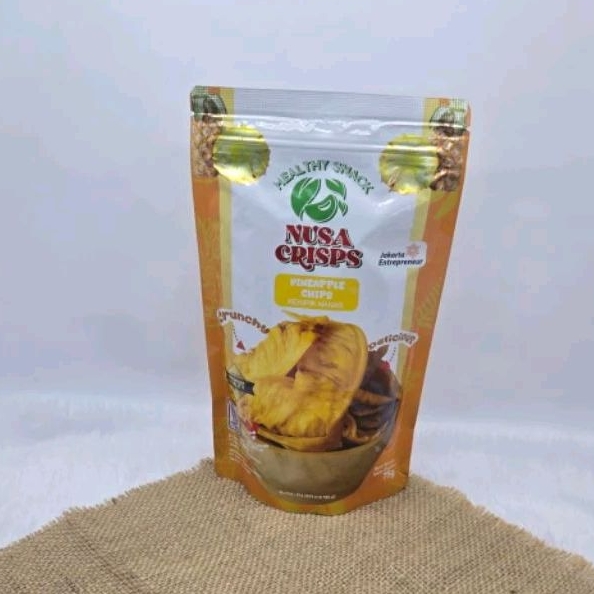 CAMILAN KERIPIK BUAH KERING NANAS | CAMILAN SEHAT TANPA PENGAWET MANIS ALAMI