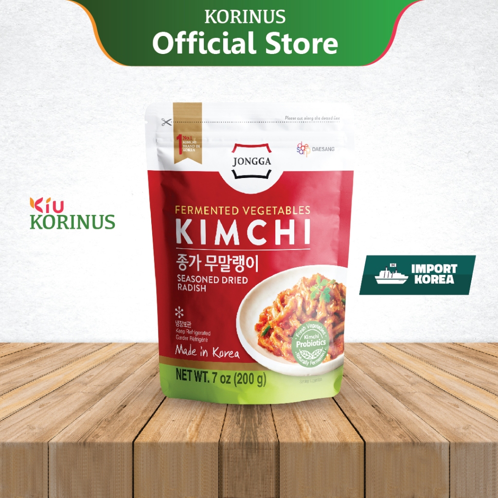 [JONGGA] Kimchi Lobak Kering Berbumbu/ Seasoned Dried Radish / Kimchi  Korea /  Halal 200g