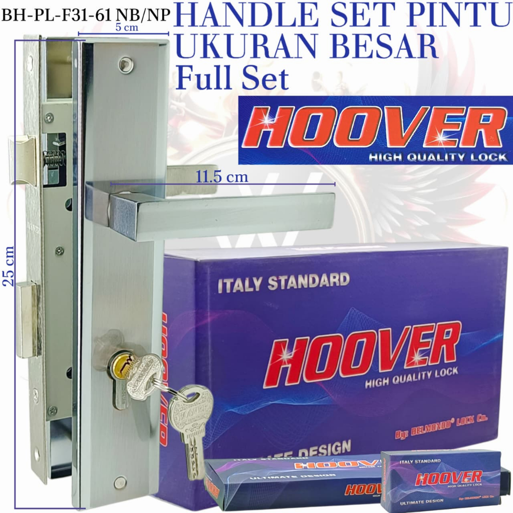 Handle pintu set ukuran besar 25cm/kunci pintu rumah,gagang kotak  HOOVER