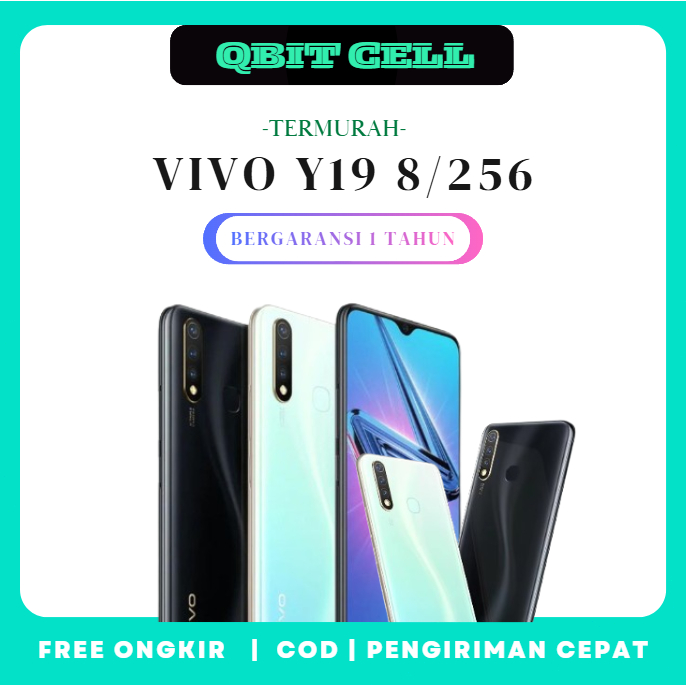 HP Smartphone Android VIVO Y19 RAM 8/256GB 4G  BERGARANSI DISTRIBUTOR 12 BULAN