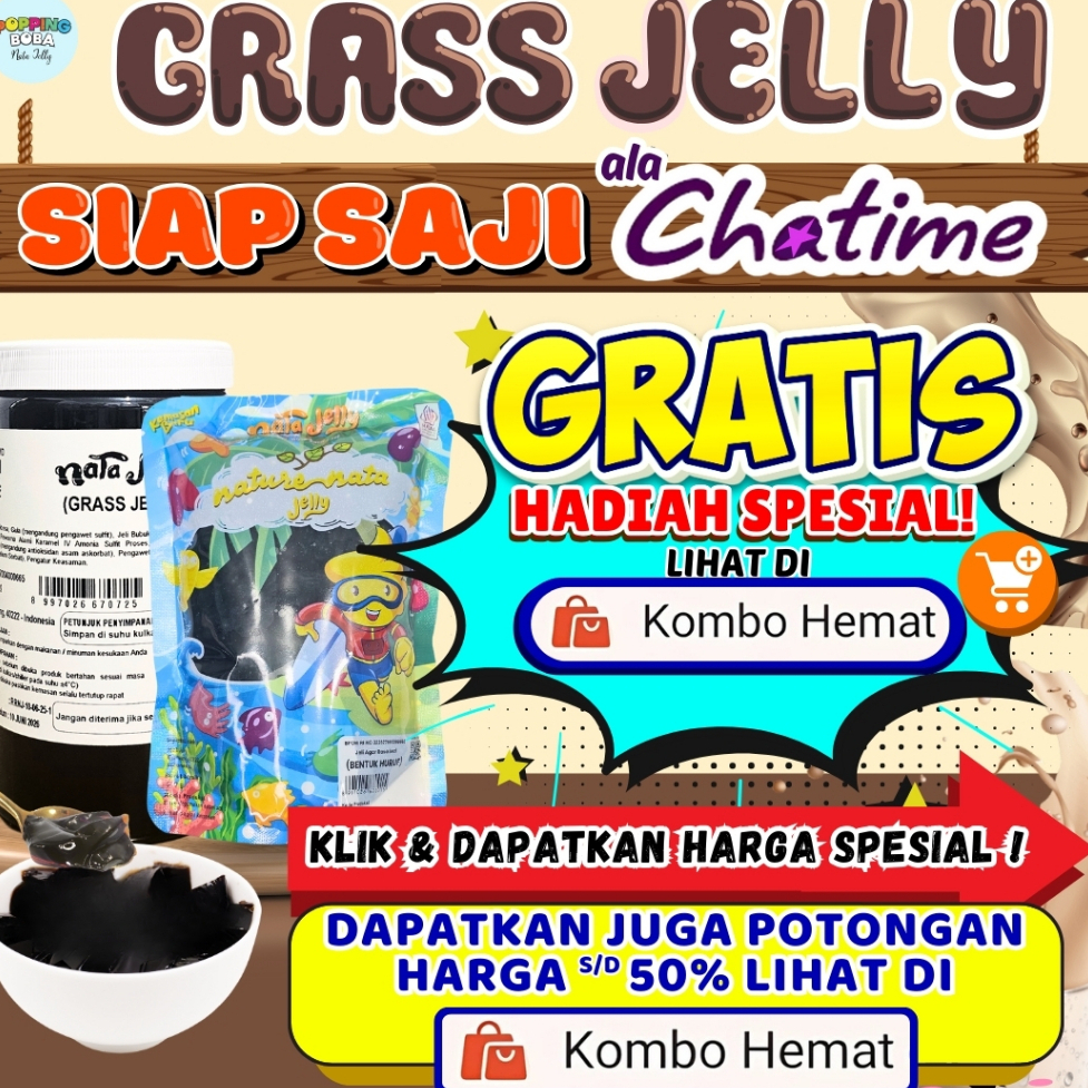 GrassJellyCincauAlaChatimeAndalan KAPAL API Bubuk Kopi Coffee Powder - Grass Jelly Ala Chatime 1 KG 