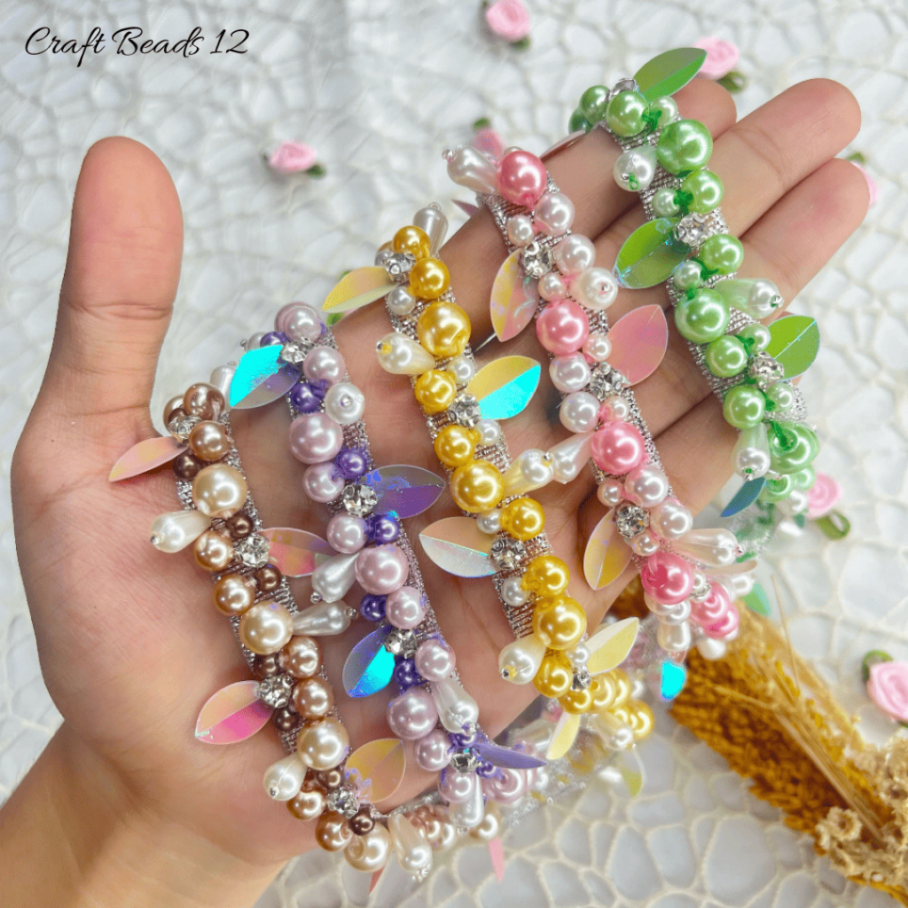 Payet Rangkai Mutiara N14 | Payet Mutiara / Payet Leher / Payet Dada / Payet Pinggang / Bisa Custom 