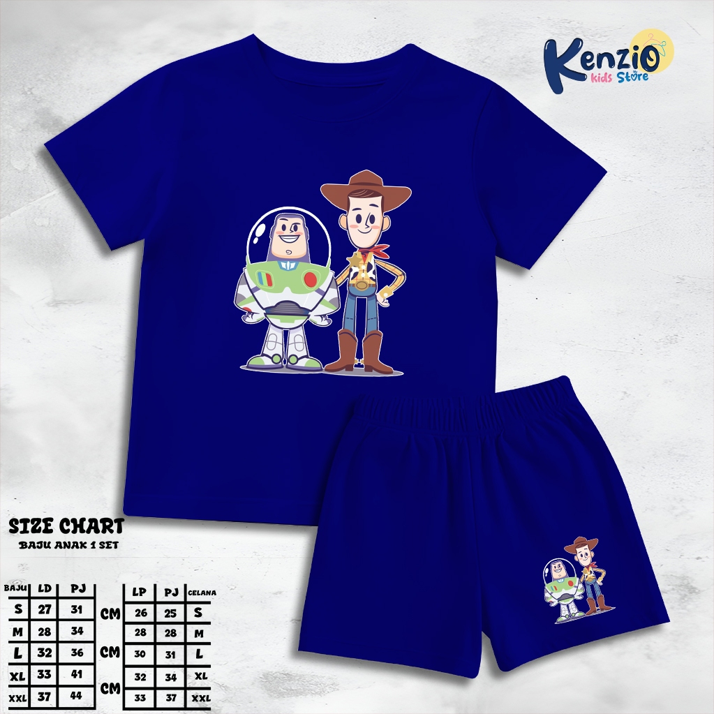 Baju Setelan Toy Story Anak Laki Laki - Kaos Distro Karakter Toy Story