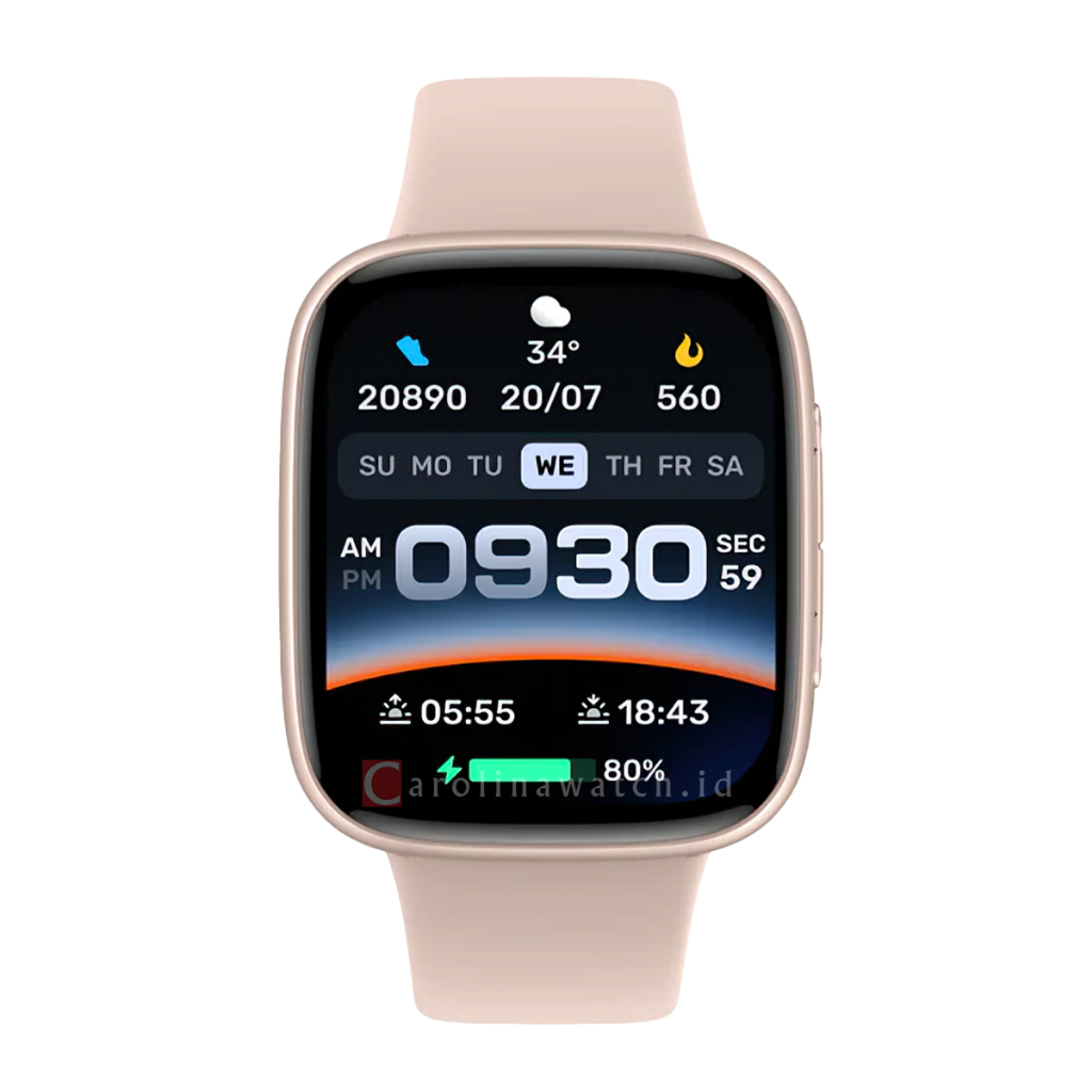 Jam Tangan Unisex IGEAR IGLU02 Lumi Smart Watch Dial Pink Silicone Strap