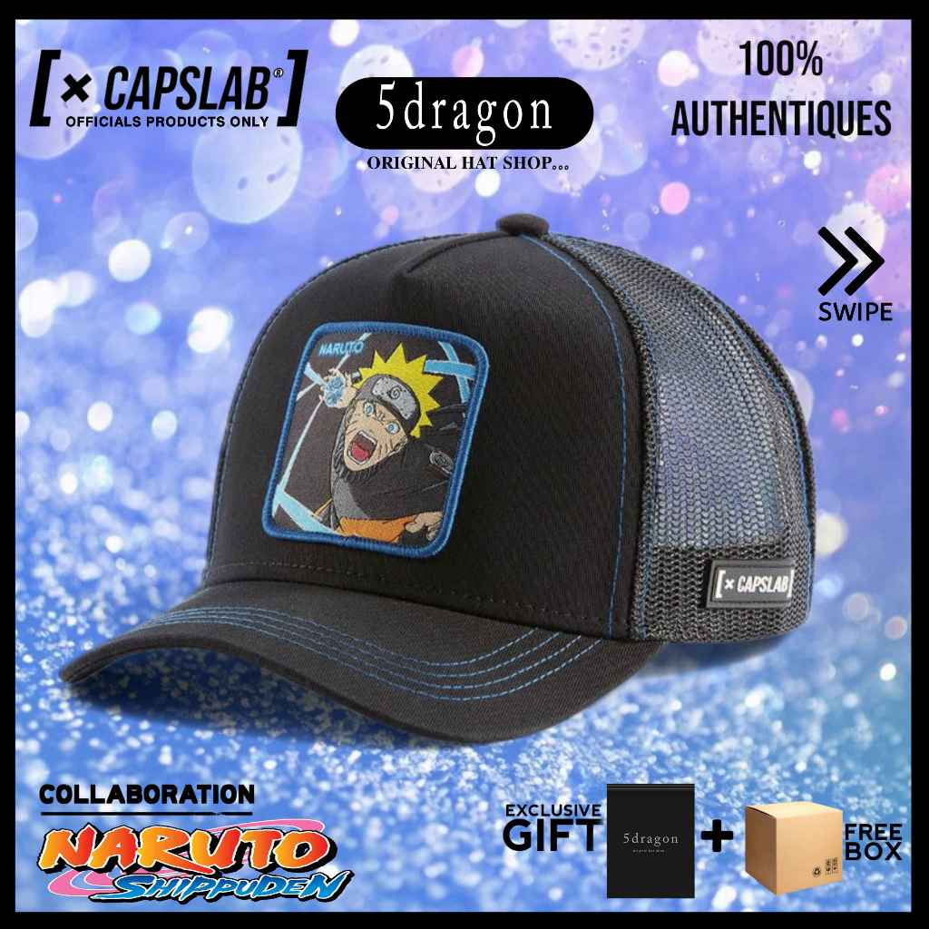 TOPI CAPSLAB ORIGINAL TRUCKER NARUTO BLACK