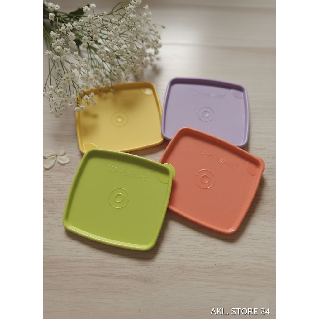 Tutup Square Round // Toples // Bekal Makan // Tupperware Baru