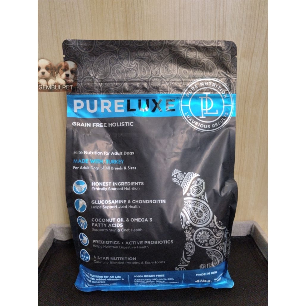 dog food pureluxe adult Turkey 1,8kg
