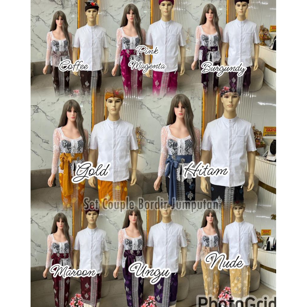Set Couple Katun Bordir Jumputan