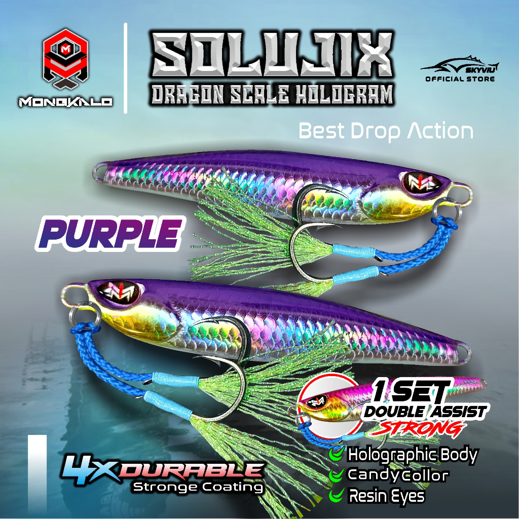 Mongkalo Solujix Sisik-Kecil noGID noMotif Candy 40 Ungu