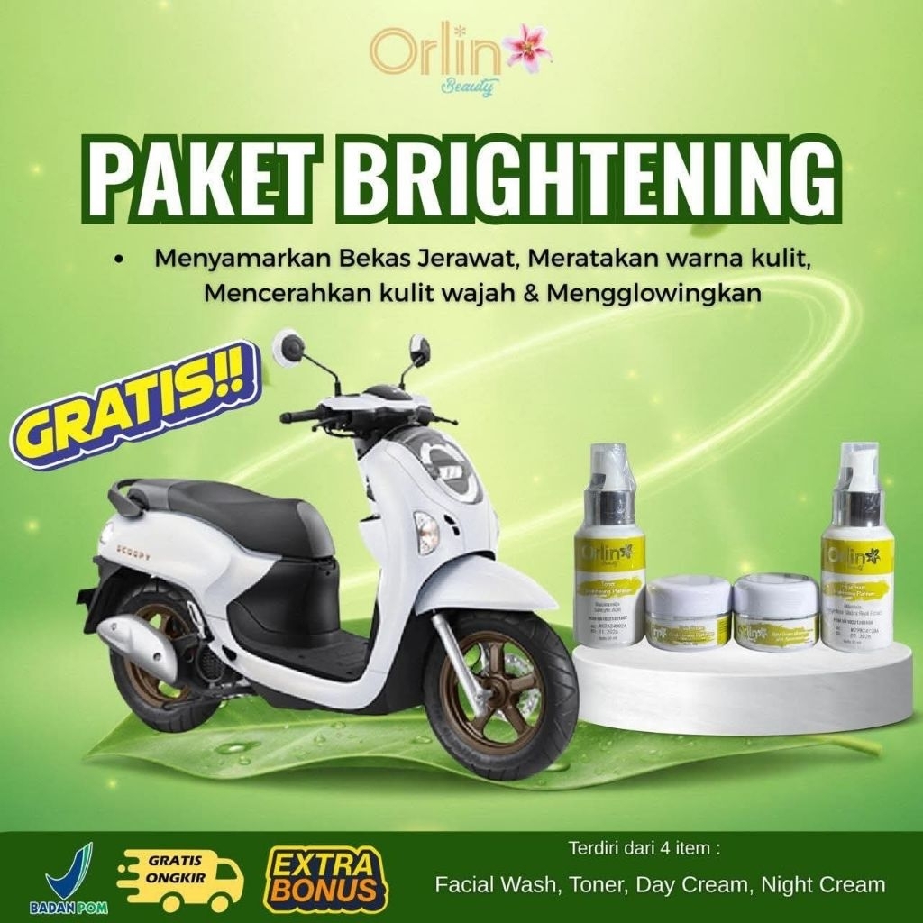 krim pemutih bpom/whitening Platinum orlin beauty