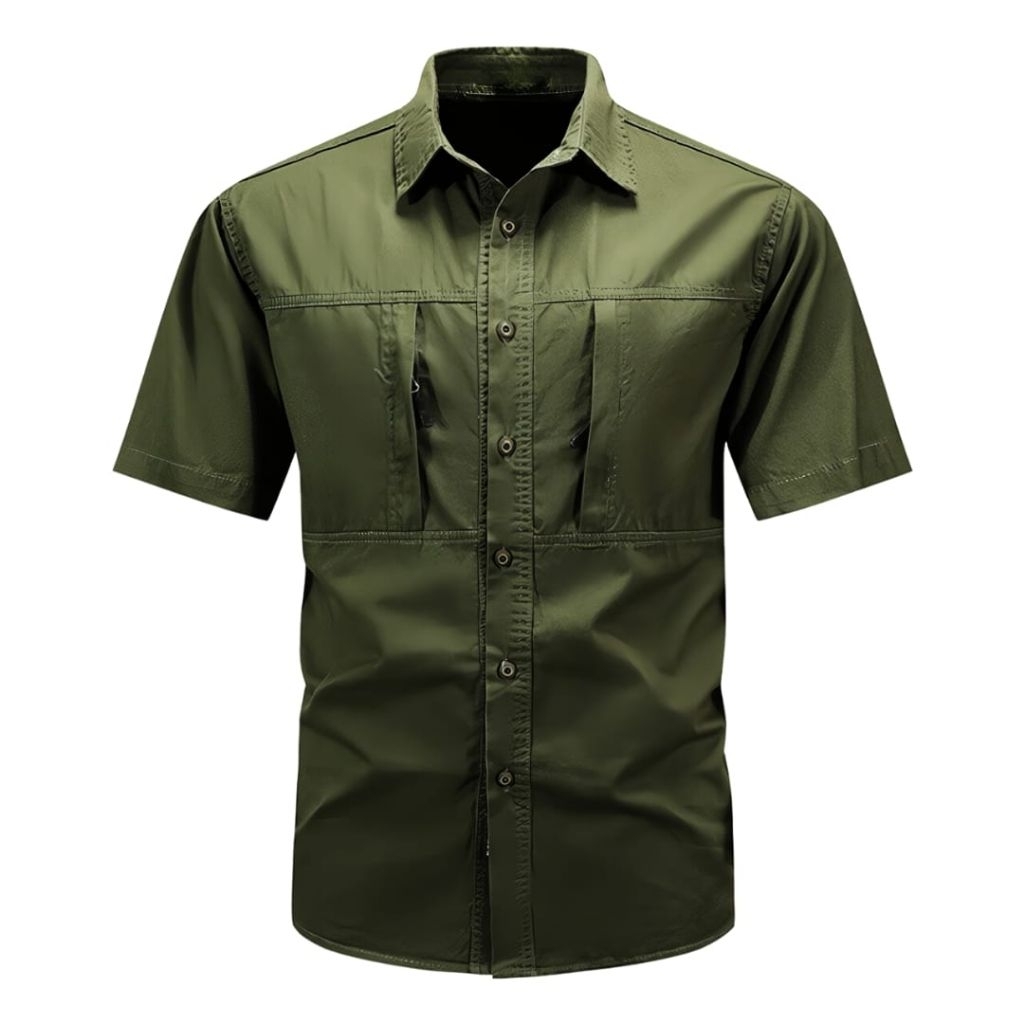 blazer_pria - Kemeja Paspampres Tactical Pria Lengan Pendek Army