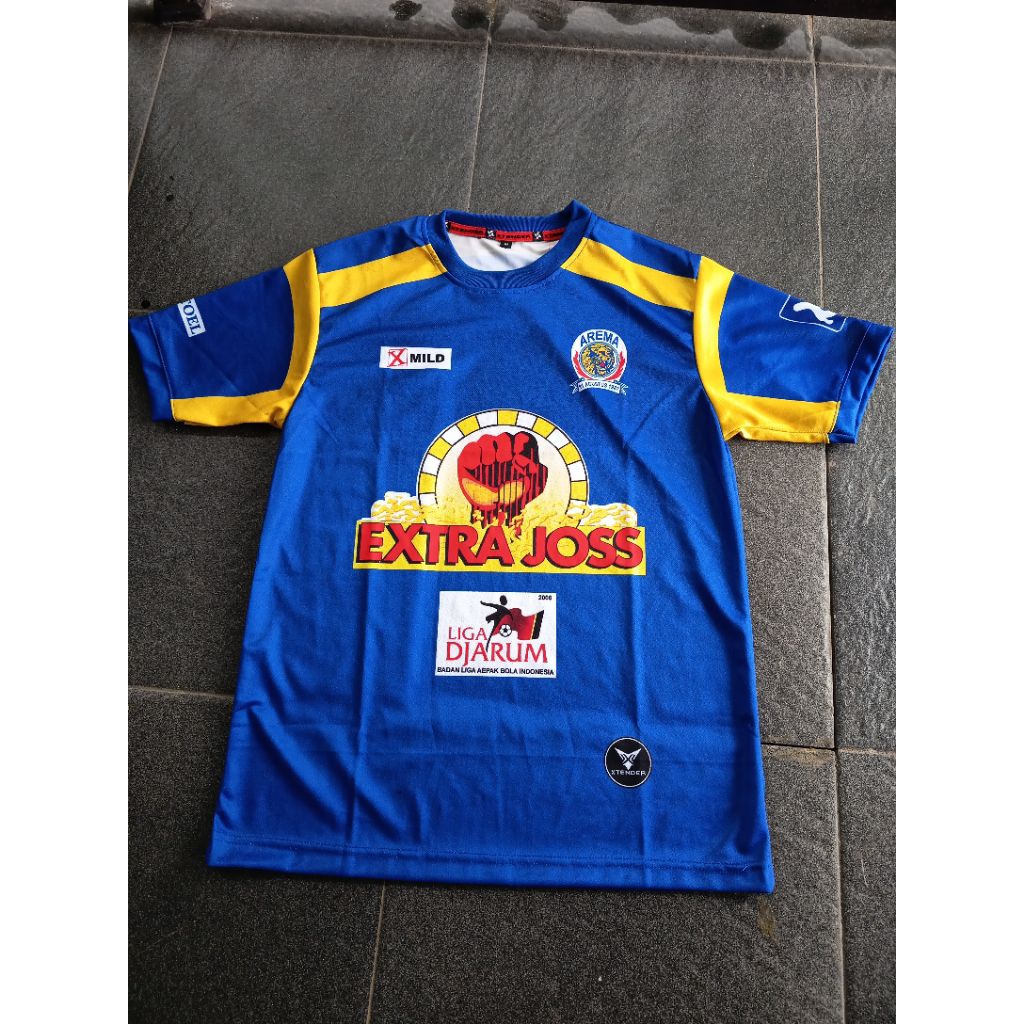 Jersey Arema 2006  bahan Milano drypo full printing