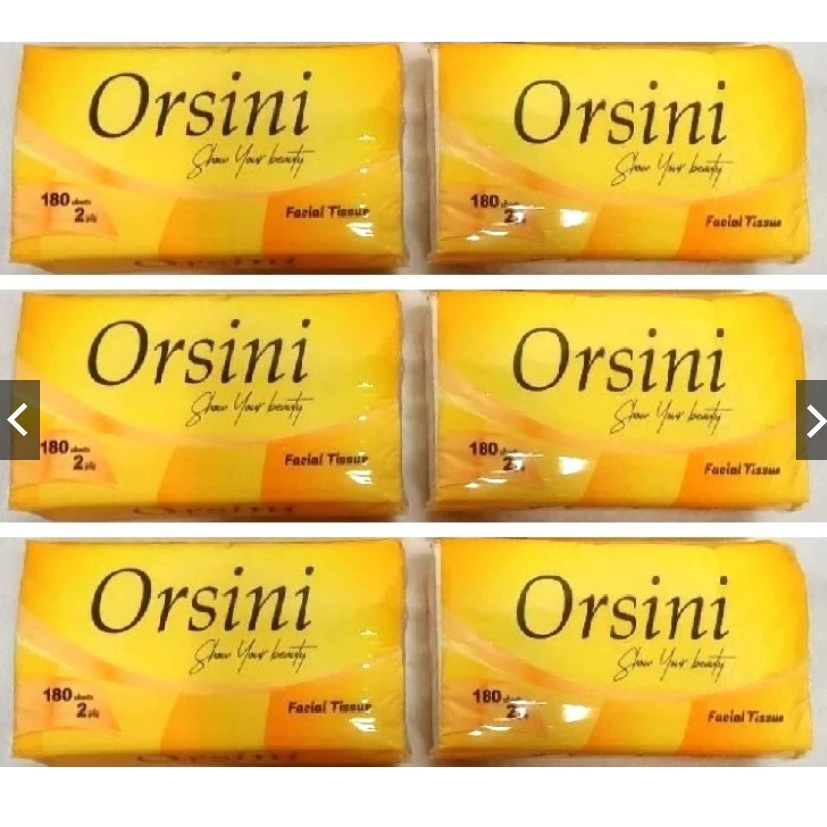 PAKET 6 pcs TISU ORSINI 180 Sheet Tissue Facial 180 Sheet