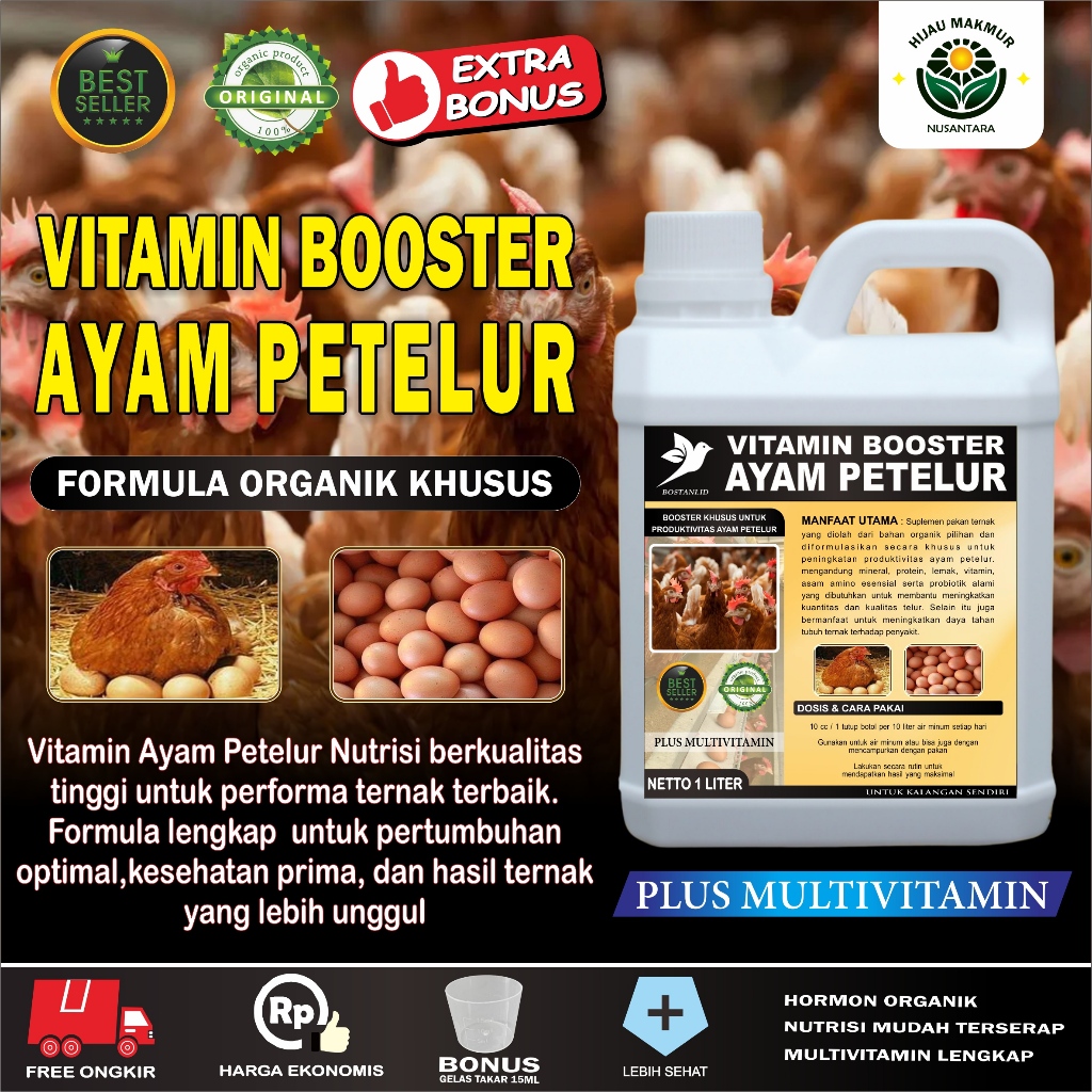 Vitamin Ayam Petelur - Booster Ayam Petelur  - Multivitamin Ayam Petelur - Doping Ayam Petelur  / BO