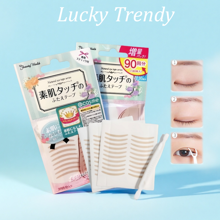 LUCKY TRENDY Double Eyelid Tape | Isi 30 Pasang | Lucky Trendy Double Eyelid Tape | Original Japan