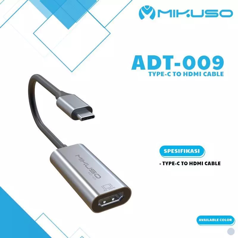 MIKUSO ADT-009 Converter Type C to HDMI Adapter Type C to HDMI C to HDMI