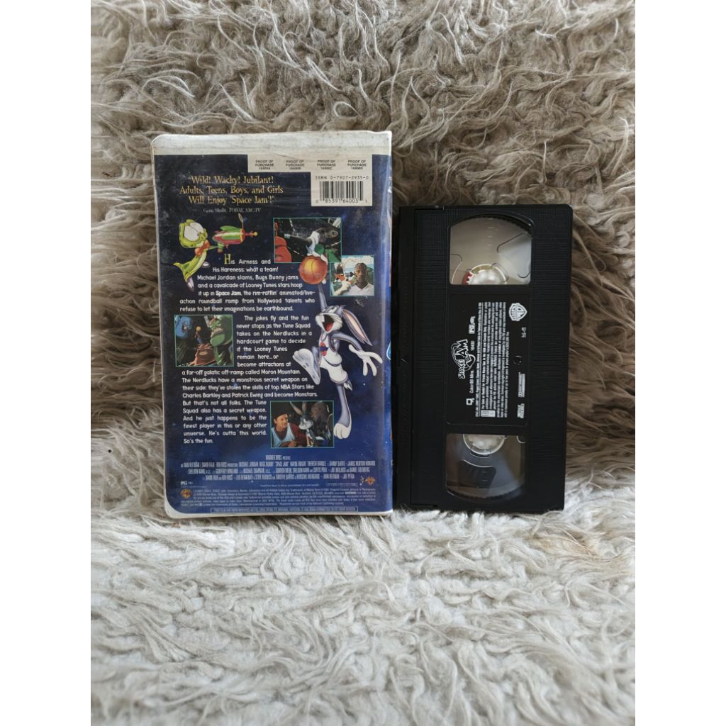 vintage original rare block buster Michael jordan space jum VHS looney tunes 96