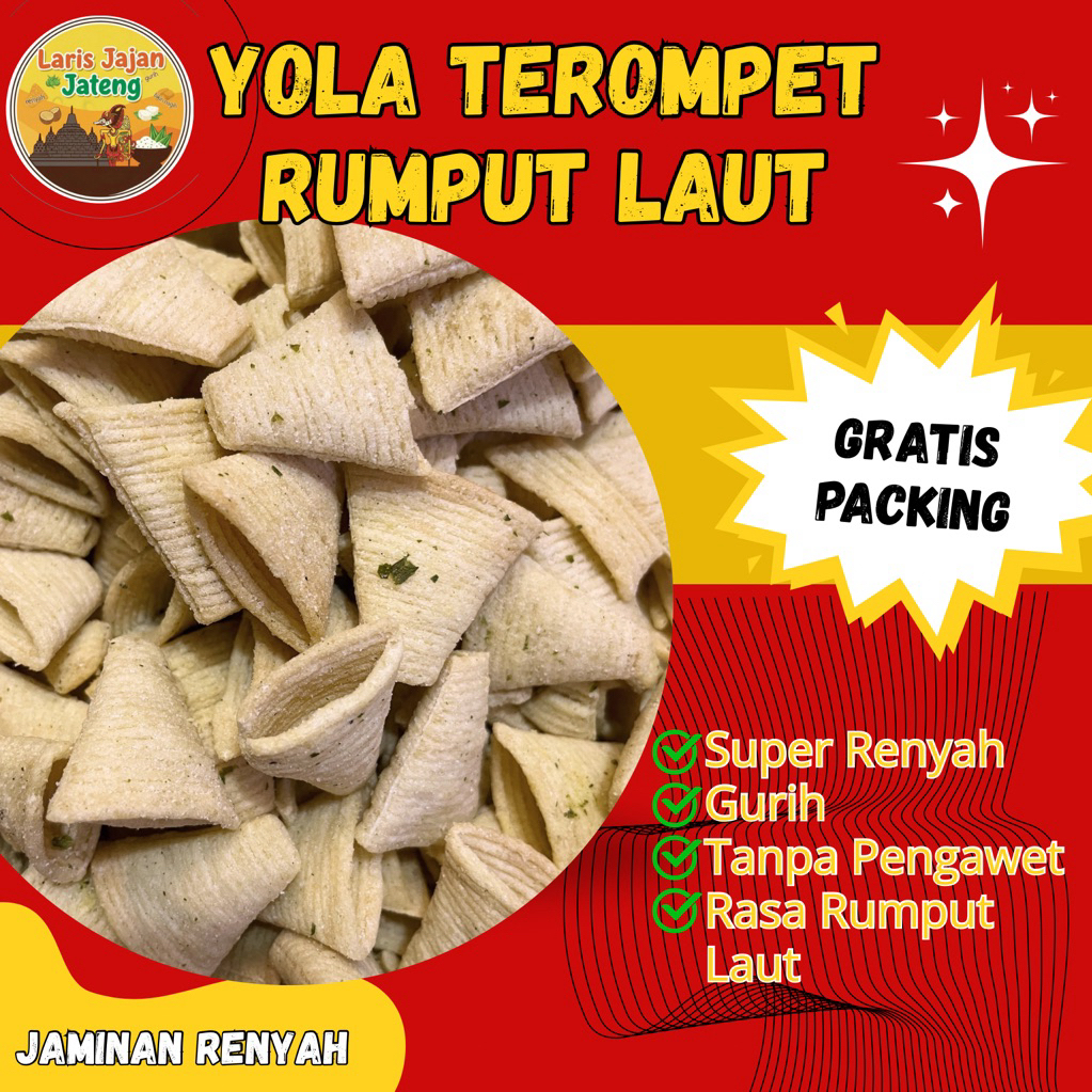 Yola Terompet Trompet Rasa Rumput Laut | Snack Cemilan Camilan | Oleh-oleh Khas Magelang | Jajan Vir