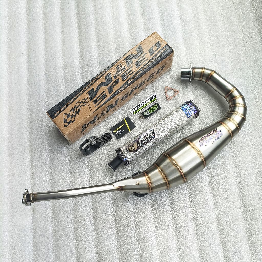 Knalpot RGR 150 JUMBO/SPRINTER type Kolong Silencer karbon Hexagon texalium ORIGINAL WINSPEED