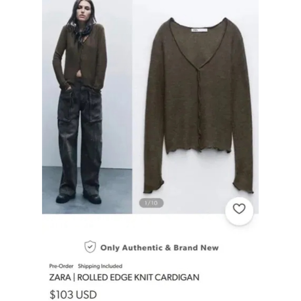 preloved zara cardigan